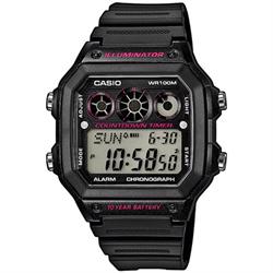 Image of Casio AE1300WH-1A2VEF, Classic sort med pink